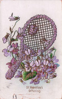 Delcampe - TENNIS - St Valentine's Offering - Carte Gauffrée 1909 - Valentijnsdag