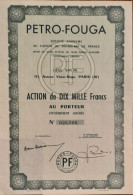 Delcampe - Petro-Fouga - Action De 10 000 Francs - Paris - Aardolie