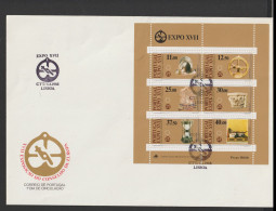 Delcampe - Portugal 1983 Official FDC — XVII Exposição Do Conselho Da Europa (EXPO XVII), Lisboa, 6.4.1983. Souvenir Sheet (Preço 1 - FDC