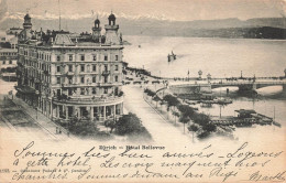 Delcampe - [-15%] SUISSE - Zürich - Hôtel Bellevue - Lac - Bateaux - Rue - Terrasse - Tourisme - Carte Postale Ancienne - Zürich
