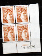 Delcampe - Coin Daté , Sabine N° 2061 Du 14 12 1979 ** - 1970-1979