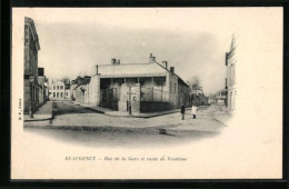 Delcampe - CPA Beaugency, Rue De La Gare Et Route De Vendome - Beaugency