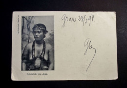 Delcampe - Post Card - Carte Postale - Deutsche Reichspost - Graz 1889 - Etnical Photo - Schönheit Von Apia ( Samoa ) - Ozeanien
