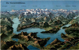 Delcampe - Der Vierwaldstättersee - Panoramakarte - Sonstige & Ohne Zuordnung