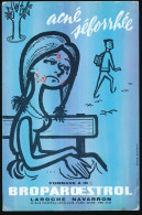 Delcampe - Buvard 15 X 23 Laboratoires LAROCHE-NAVARRON  Broparoestrol  Contre L'acné Séborrhée - Chemist's