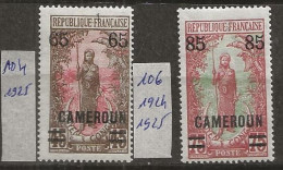 Delcampe - Timbre Cameroun 192-1925 Neuf ** Yvt N° 104-106 - Luchtpost