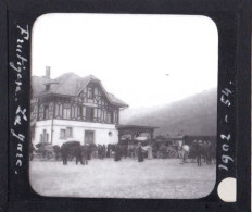 Delcampe - Suisse - Berne - FRUTIGEN - La Gare - 1903 -  Plaque De Verre Positive - Swiss - Switzerland - Glass Slides