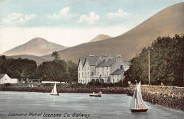 Delcampe - B392 Ireland Leenane Hotel Leenane Co Galway Sailing Boat Vintage Postcard - Galway