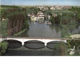 Delcampe - 16 CHATEAUNEUF SUR CHARENTE AJ#MK313 LE PONT SUR LA CHARENTE ET VUE PANORAMIQUE AERIENNE - Chateauneuf Sur Charente