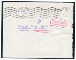 Delcampe - SUISSE. 1941.   INTERNE MILITAIRE POLONAIS , CENSURE SUISSE, - Documenten