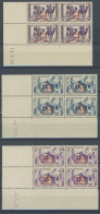 Delcampe - MAURETANIEN 130-33  VB **, 1941, Verteidigungsfonds In Eckrandviererblocks Mit Druckdatum, Postfrisch, Pracht - Unused Stamps