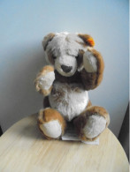 Delcampe - PELUCHE OURS STEIFF. TEDDYBAR MORITZ .013232 . BOUTON POINCON . TRES BON ETAT . HAUTEUR : ENVIRONS 30 CM. - Steiff