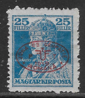 Delcampe - Ungheria Hungary 1919 Debrecen Karl And Zita 25f Red Overprint Mi N.40a MH * - Debreczin