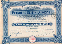 Delcampe - PÉTROLES BELLIK à GROSNYI - Aardolie