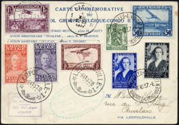 Delcampe - BELGIEN 937Z BRIEF, 20.10.37, Sonderflugkarte, Mitläufer Aus Luxemburg Für Gruppenflug Von 3 Missionsflugzeugen Von Br - Other & Unclassified