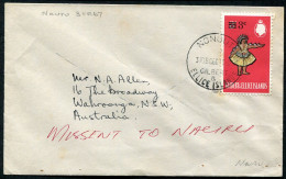 Delcampe - 1967 Gilbert & Ellice Islands Sent To Australia, Missent To Nauru, Scarce... - Isole Gilbert Ed Ellice (...-1979)
