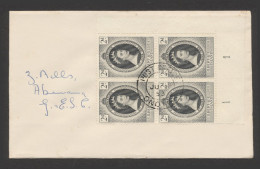 Delcampe - Gilbert & Ellice Islands 1953 Cover, 2d Gilbert & Ellice Islands Plate 1 Blk 4 - Isole Gilbert Ed Ellice (...-1979)