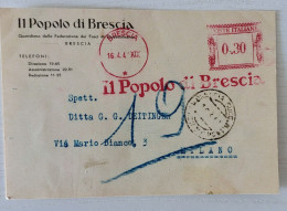 Delcampe - Il Popolo Di Brescia - Brescia 1941 - Franking Machines (EMA)
