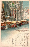 Delcampe - D8585 - Wien Gruß Aus Litho Stephansplatz - Kunstverlag J. Velten Karlsruhe - Stephansplatz