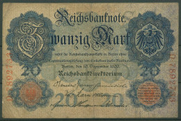 Delcampe - Dt. Reich 20 Mark 1909, DEU-34, Stark Gebraucht (K1557) - 20 Mark