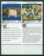 Delcampe - UNO New York 1989 Erklärung Der Menschenrechte Gemälde 595/96 Zf Gestempelt - Gebraucht