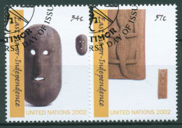 Delcampe - UNO New York 2002 Osttimor Unabhängigkeit Holzschnitzereien 894/95 Gestempelt - Gebraucht