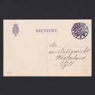 Delcampe - DENMARK 1926, Mi #P194III, Pre-stamped Postal Card From Hojer - Briefe U. Dokumente