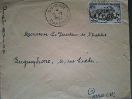 Delcampe - AFRIQUE OCCIDENTALE FRANCAISE 15F - OUIDAH - DAHOMEY - 1954 - Storia Postale