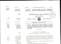 Delcampe - 1969 Vaticano Vatican 3 ACTA APOSTOLICAE SEDIS: ANNIVERSARIO CEPT, SANTA PASQUA, CIRCOLO SAN PIETRO Ann. FDC, EASTER - Gebruikt