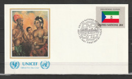 Delcampe - Enveloppe Premier Jour FDC Des Nations-Unies, New York : Drapeau Guinée Equatoriale 1981 - FDC