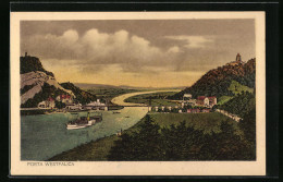 Delcampe - AK Porta Westfalica, Totale Mit Kaiserdenkmal - Sonstige & Ohne Zuordnung