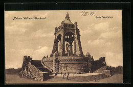 Delcampe - AK Porta Westfalica, Am Kaiser Wilhelm-Denkmal - Sonstige & Ohne Zuordnung