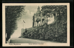 Delcampe - AK Porta Westfalica, Anlagenpartie Mit Kaiser Wilhelm-Denkmal - Sonstige & Ohne Zuordnung