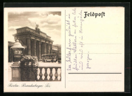 Delcampe - AK Berlin, Seitenansicht Des Brandenburger Tores - Sonstige & Ohne Zuordnung