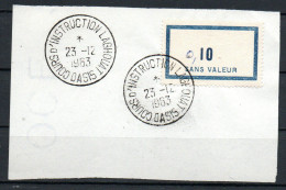 Delcampe - France Cours D'instruction Peu Courant FICTIFS Algérie Laghouat N° 120  Oblitéré Sur Fragment - Phantom