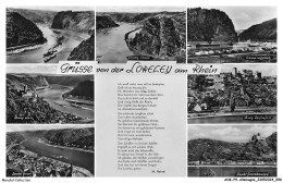 Delcampe - AOKP9-0751-ALLEMAGNE - GRUSSE Von Der LORELEY Am Rhein - Divers Paysages - Loreley