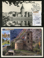 Delcampe - ANDORRA Postes (2025) Carte S Maximum Card S Union Philat. Libournaise - St Joan De Caselles + Tour Grand Port Libourne - Maximum Cards