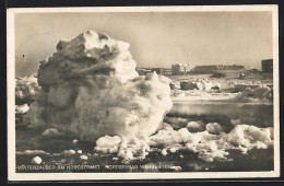 Delcampe - AK Wangerooge, Winterzauber Am Nordstrand, Eistreiben - Floods