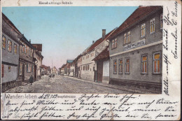 Delcampe - Gest. O-5801 Wandersleben Hauptstraße 1904, Briefmarke Entfernt Ecken Best., Einriß 3mm, Golden Windows - Gotha