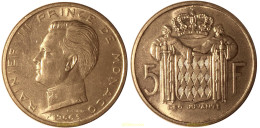 Delcampe - 1750 MONACO 1960 1960 PRINCIPE RAINIER III 5 FRANCS SILVER - 1949-1956 Anciens Francs
