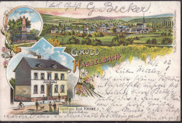 Delcampe - Gest. W-6395 Hasselbach Gasthaus Zur Krone 1902 - Usingen