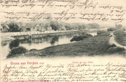 Delcampe - VERDEN, ALLER RIVER, PROMENADE, LANDSCAPE, POSTCARD, GERMANY - Verden
