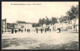 Delcampe - CPA Mont-de-Marsan /Landes, Place St-Roch Avec Des Passants Et Des Arbres - Mont De Marsan