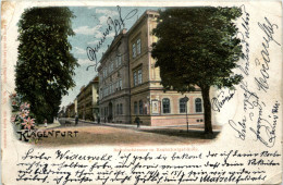 Delcampe - Klagenfurt - Bahnhofstrassa Mit Realschulgebäude - Klagenfurt