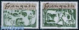 Delcampe - French Polynesia 2006 Gaugin 2v, Mint NH, Nature - Dogs - Art - Paintings - Paul Gauguin - Unused Stamps