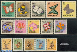 Delcampe - Rhodesia 1974 Definitives 15v, Mint NH, Nature - Animals (others & Mixed) - Butterflies - Flowers & Plants - Other & Unclassified