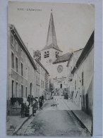 Delcampe - FOUG. L'Église. Belle Animation  Sortie De La Messe 1918 - Foug