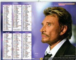 Delcampe - Calendrier Almanach Oller La Poste PTT 2023 JOHNNY HALLYDAY Et YVES RÉNIER - Big : 2001-...