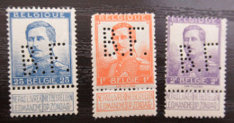 Delcampe - 116/7 En 125 Met Firma Perforatie B.F. - Postfris ** - 1912 Pellens