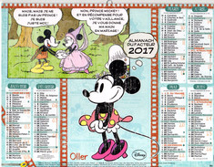 Delcampe - Calendrier Almanach La Poste PTT 2017 DISNEY MICKEY ET MINNIE Rétro Vintage - Big : 2001-...